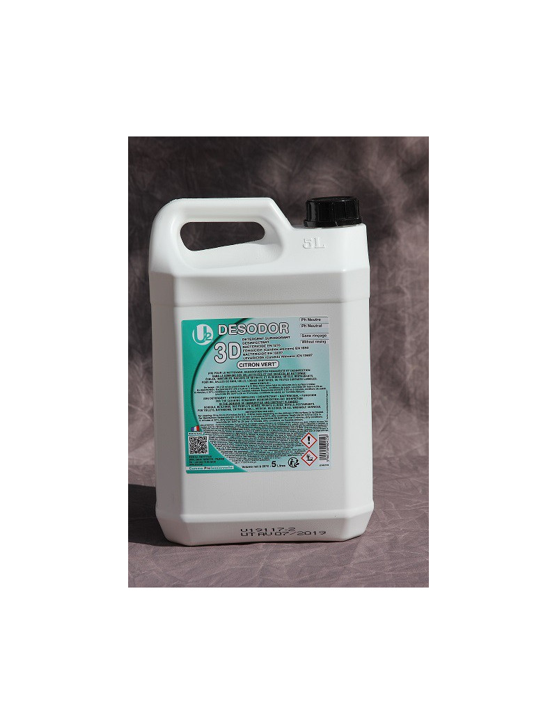 Desodor 3D Détergent Surodorant Désinfectant Citron vert 5 Litres
