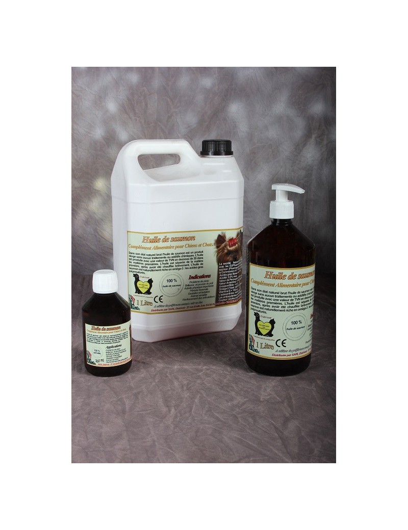 Huile de saumon chien et chat 